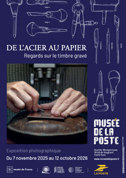 Affiche de l'exposition De l'acier au papier