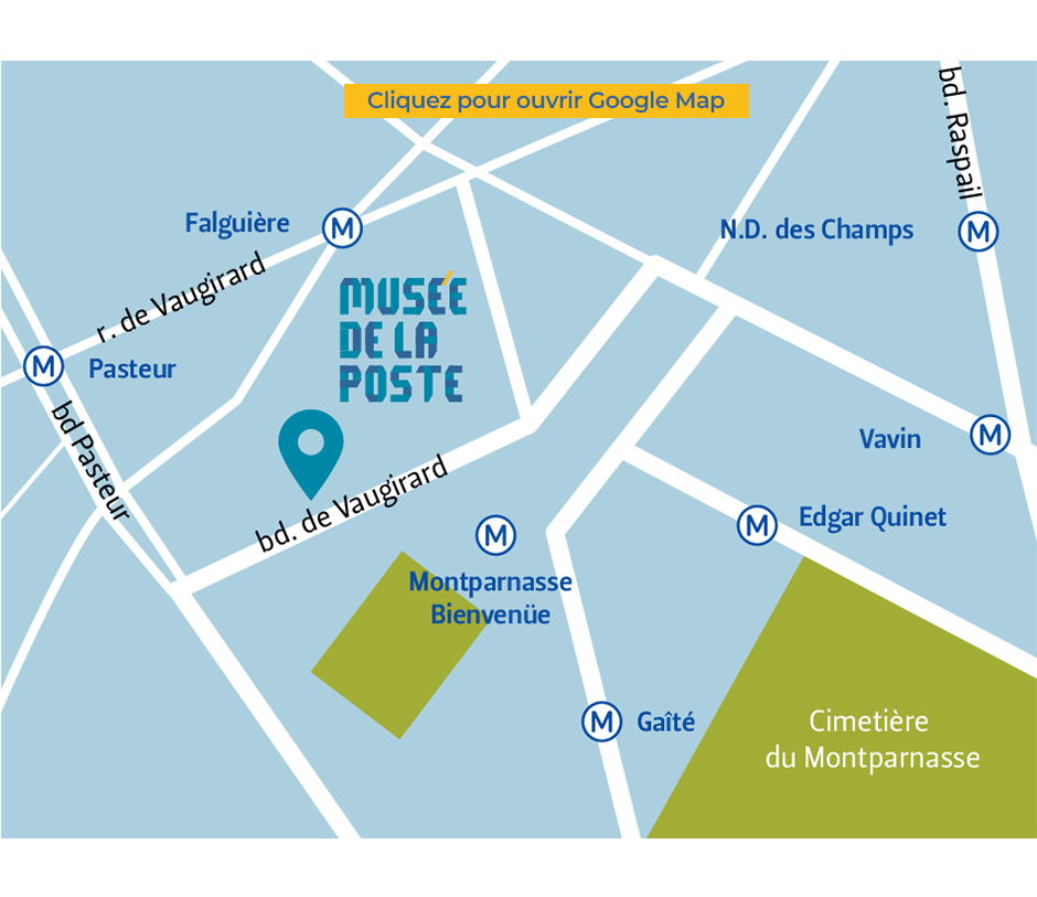 Plan local avec emplacement du musée - Cliquez pour ouvrir Google Map
