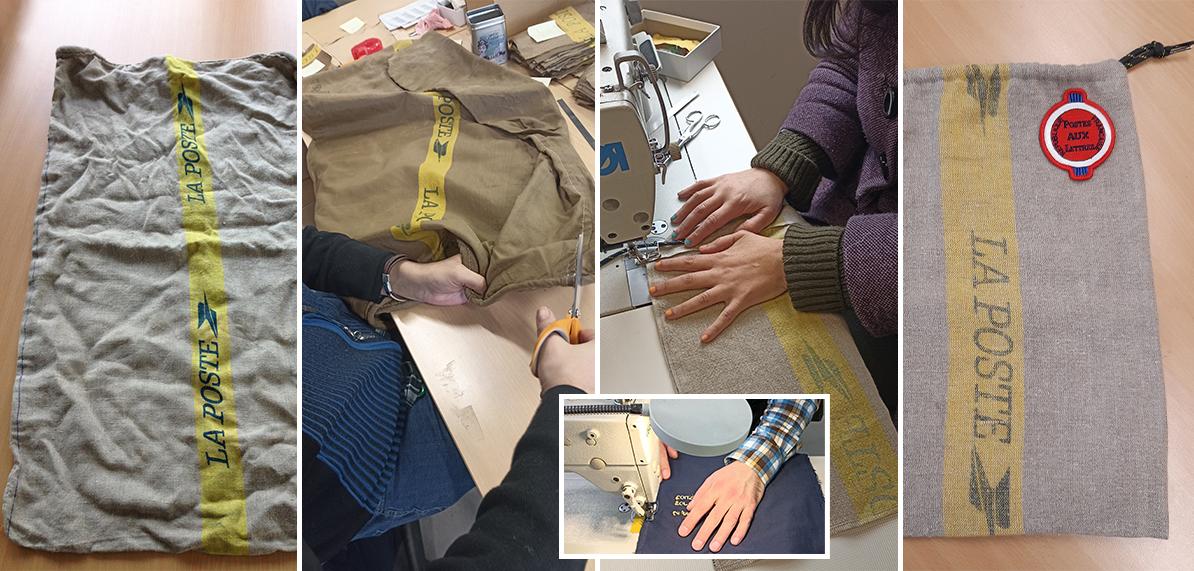 Photos du travail d'upcycling effectué en ESAT