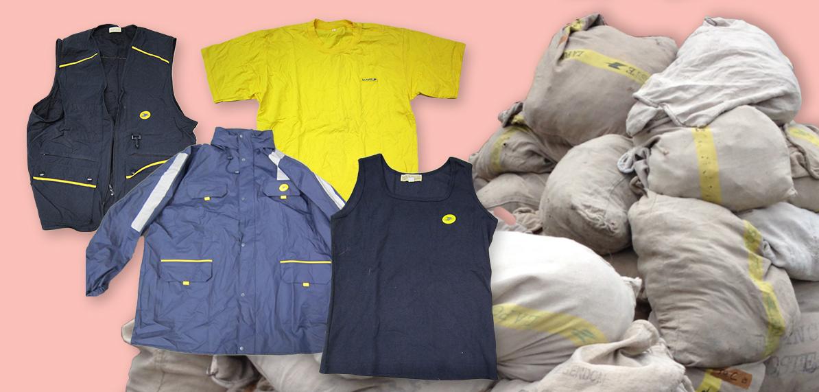 Photo avec des vêtements et sacs à recycler