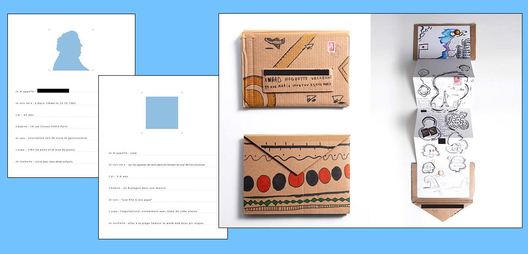 Portraits dyptiques et réalisation en Mail-Art (exemples)