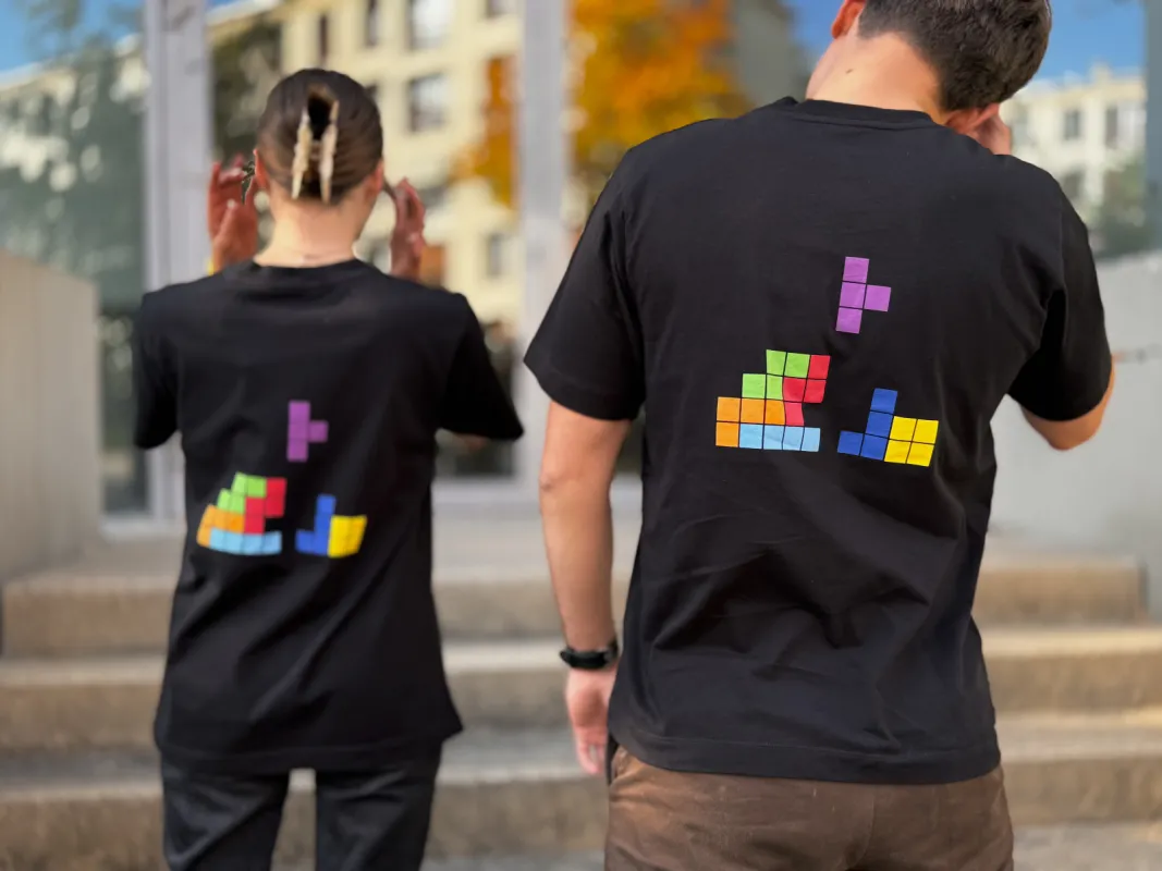 Vue 6 – tshirt La Poste Tetris
